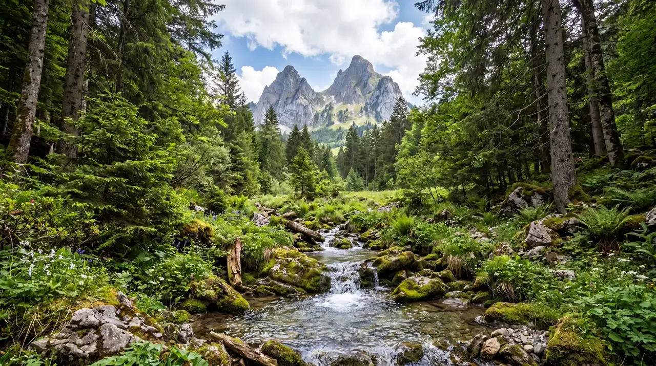 Quelle in den Schweizer Alpen – Aqua Mercurii